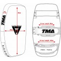 TMA Thai Pads Curved Kickboxing Muay Thai with Solid Handle Grip,Strike Shield for Knees Elbows Kicks Punches, Coaching Training Boxing MMA Martial Arts Taekwondo