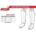 TMA Leather Shin Instep Protector Pads MMA Leg Foot Guard MuayThai KickBoxing