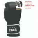 TMA Pro Style Black Training Boxing Sparring Fighting Fitness Gloves