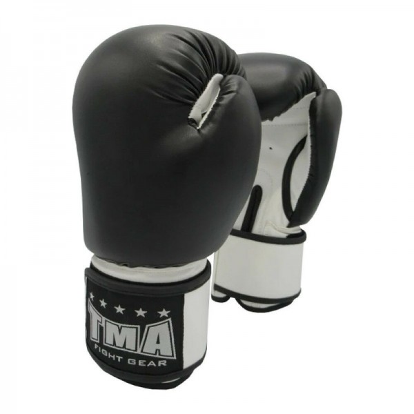 TMA Boxing Gloves Leather Training Fight Fitness Sparring MMA Muay Thai