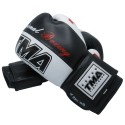 TMA Boxing Gloves for Training & Muay Thai - Cowhide Leather Mitts for Sparring, Kickboxing & Fighting - Great for Heavy Punch Bag, Focus Pads, Grappling Dummy and Speed Ball Punching