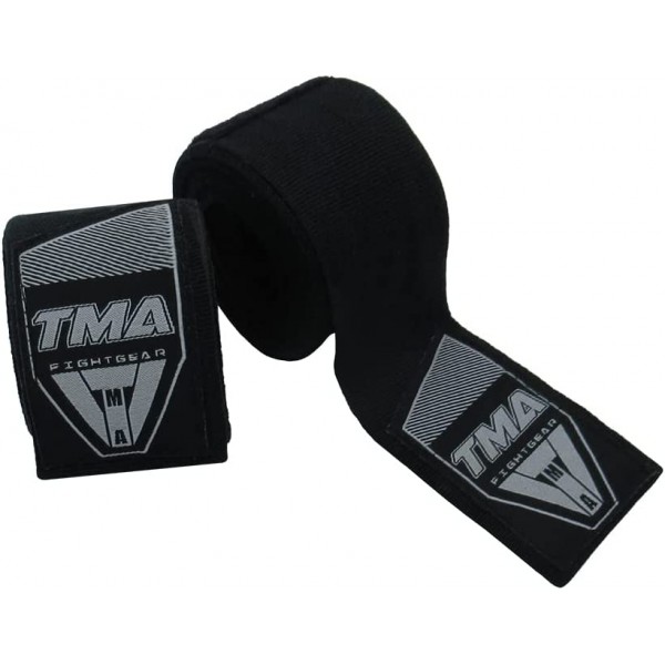 TMA Boxing Hand Wraps Inner Gloves, 180 Inches Elasticated Thumb Loop Bandages, Men Women Mexican Style Under Mitts Wrist Hand Protection, Muay Thai MMA Kickboxing Martial Arts, Punching Training