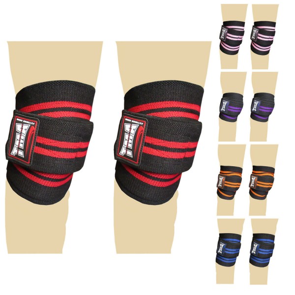 Weight Lifting Knee Wraps Support Knee Gym Training Power Strap 78" Long TMA