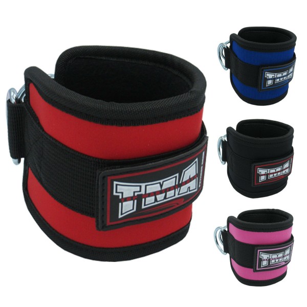 ANKLE D RING STRAPS Thigh Pulley Lifting Padded Multi Gym Bandage TMA Strap