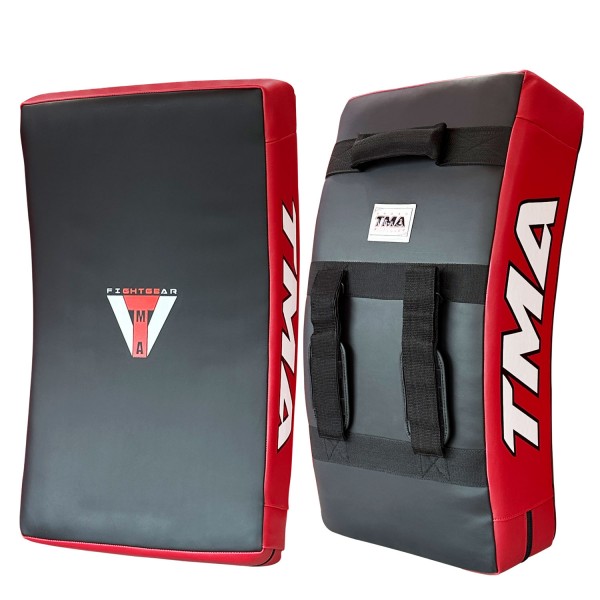 TMA Kick Shield Muay Thai Kickboxing, Heavy Curved Kicking Striking Body Pad, Punching Foot Target MMA Boxing Training, 3 Padded Handles, Martial Arts Karate TKD Taekwondo (ONE PAD ONLY)