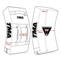 TMA Kick Shield Muay Thai Kickboxing, Heavy Curved Kicking Striking Body Pad, Punching Foot Target MMA Boxing Training, 3 Padded Handles, Martial Arts Karate TKD Taekwondo (ONE PAD ONLY)